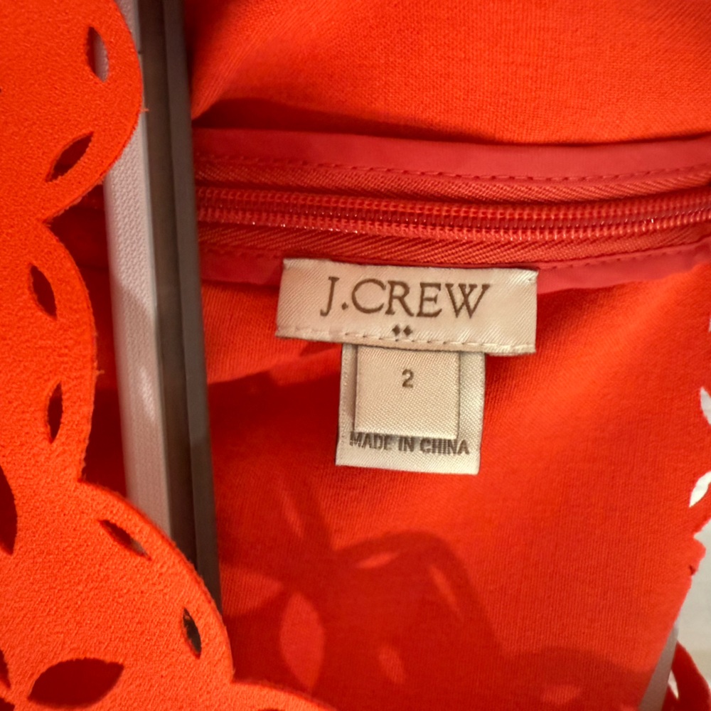 J. Crew - Orange Cut Out Dress - size 2 - Picture 2 of 6